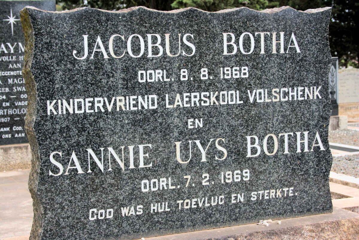 BOTHA Jacobus -1968 &amp; Sannie UYS -1969