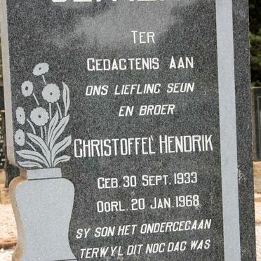 OLIVIER Christoffel Hendrik 1933-1968