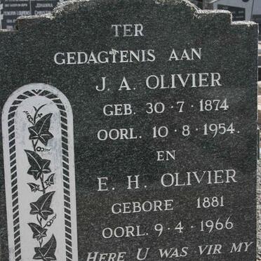 OLIVIER E.H. 1881-1966 :: OLIVIER J.A. 1874-1956