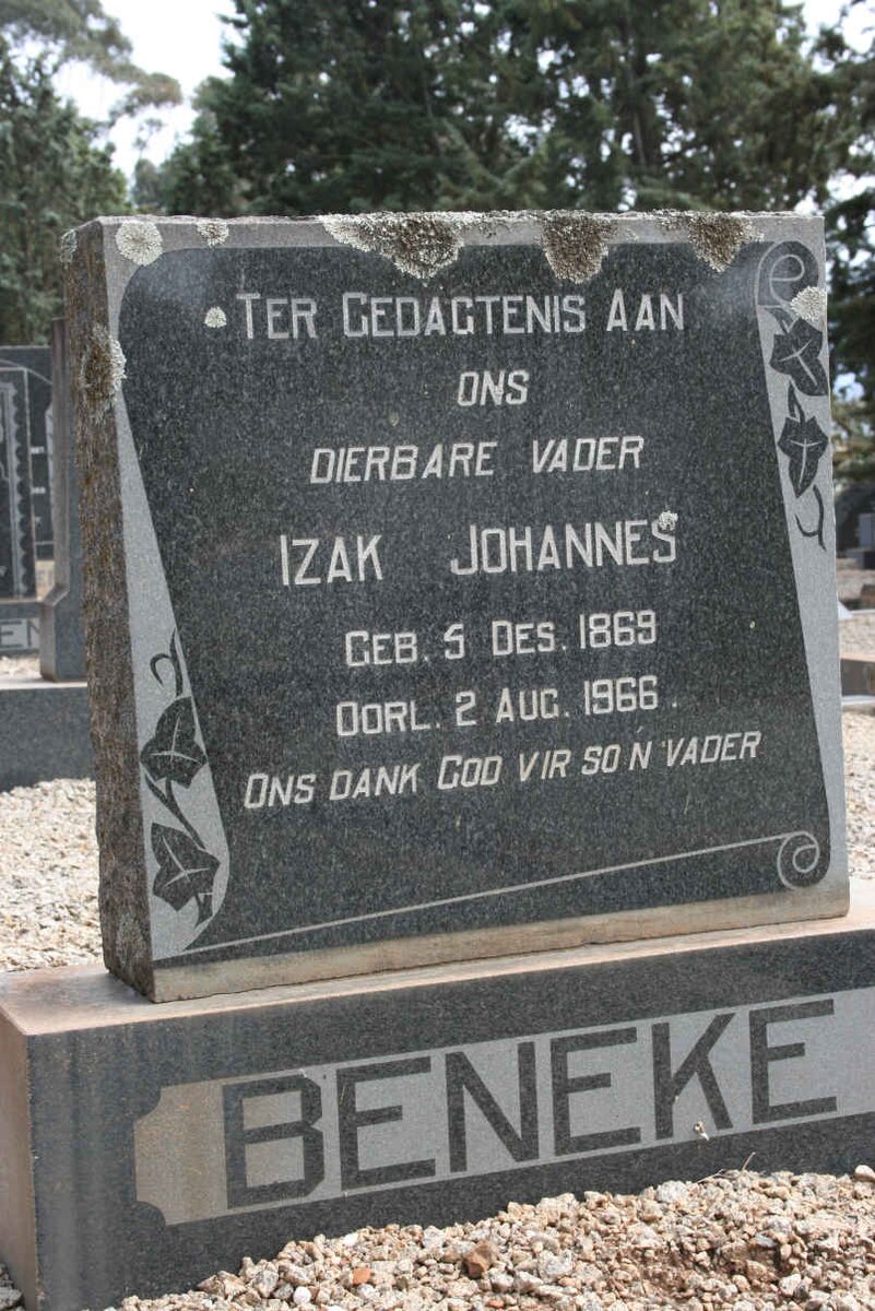 BENEKE Izak Johannes 1869-1966