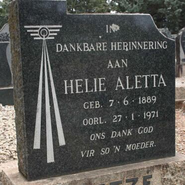KOTZE Helie Aletta 1889-1971