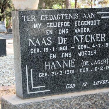 NECKER Naas, de 1901-1967 &amp; Hannie DE JAGER 1901-1983
