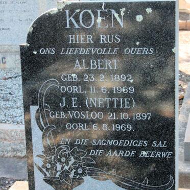 KOEN Albert 1892-1969 &amp; J.E. VOSLOO 1897-1969