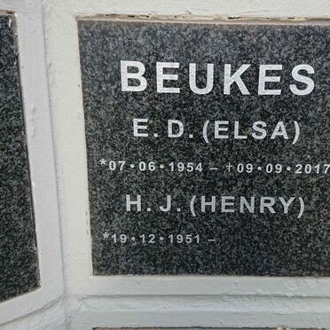 BEUKES H.J. 1951- &amp; E.D. 1954-2017