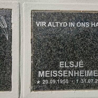 MEISSENHEIMER Elsjé 1950-2017
