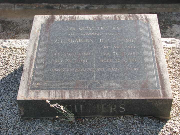 CILLIERS J.A. Bernardus 1889-1961 &amp; D.J. VAN ZYL 1887-??