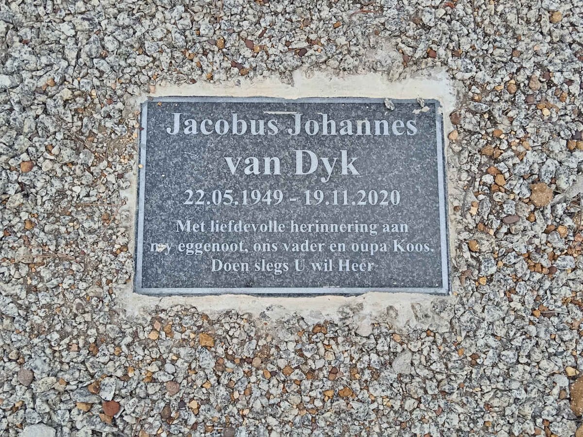 DYK Jacobus Johannes, van 1949-2020