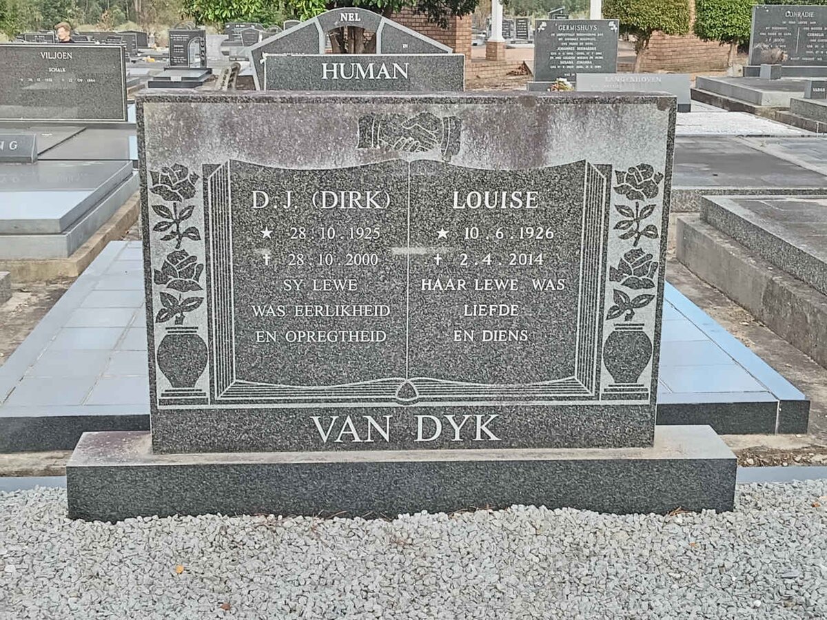 DYK D.J., van 1925-2000 & Louise 1926-2014