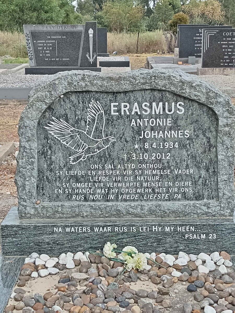 ERASMUS Antonie Johannes 1934-2012