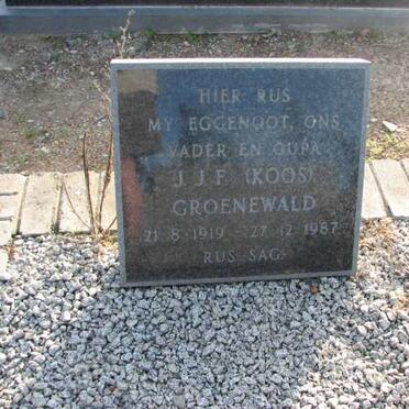 GROENEWALD J.J.F. 1919-1987
