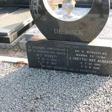 KOCK A.I., de 1939-1987 &amp; J. ALBERTS 1943-1999