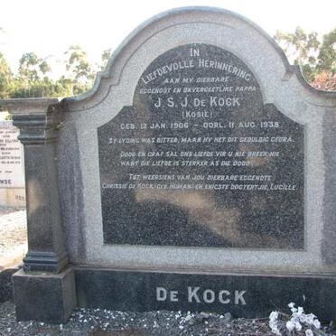 KOCK J.S.J., de 1906-1938