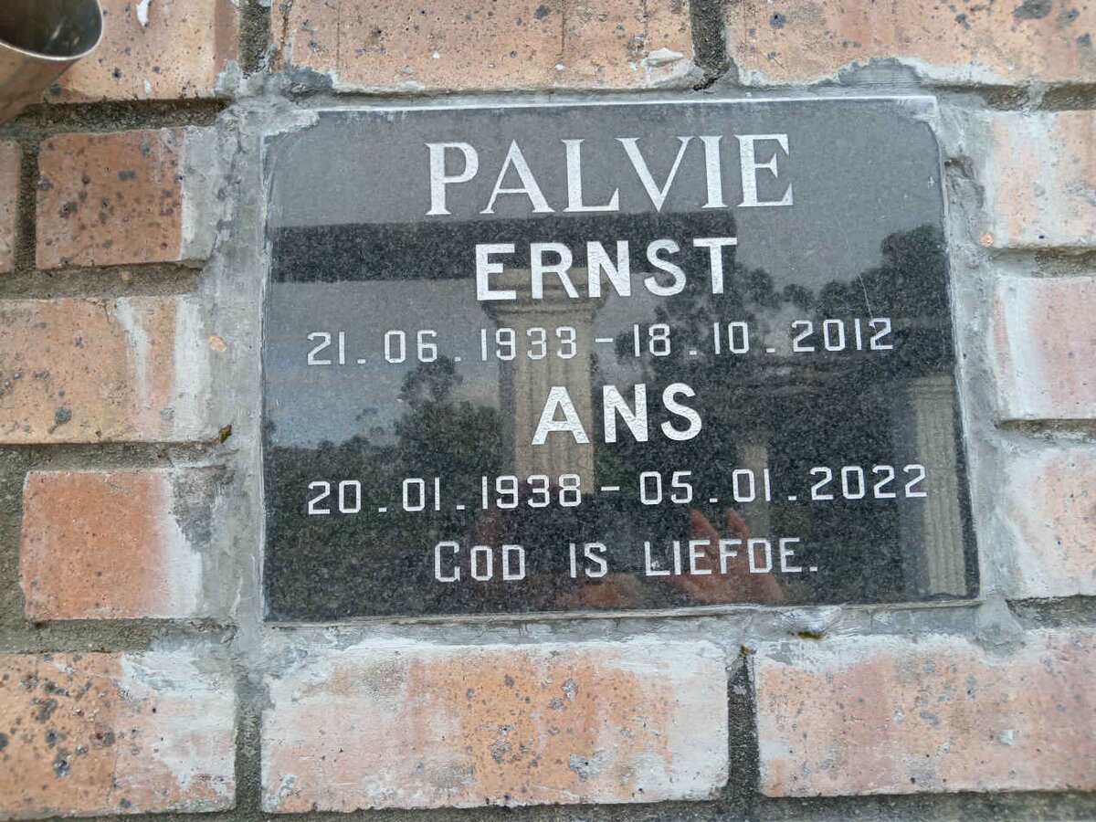 PALVIE Ernst 1933-2012 &amp; Ans 1938-2022