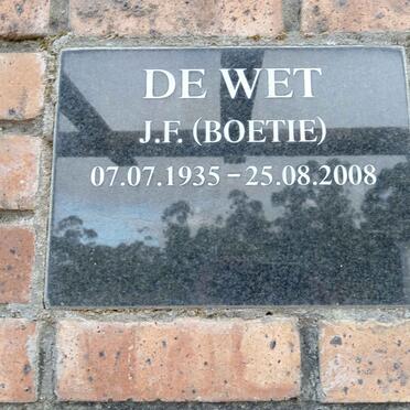 WET J.F., de 1935-2008
