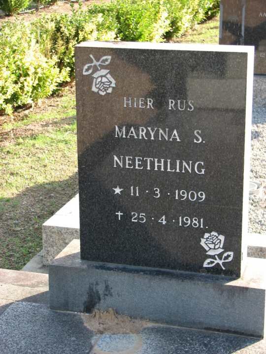 NEETHLING Maryna S. 1909-1981