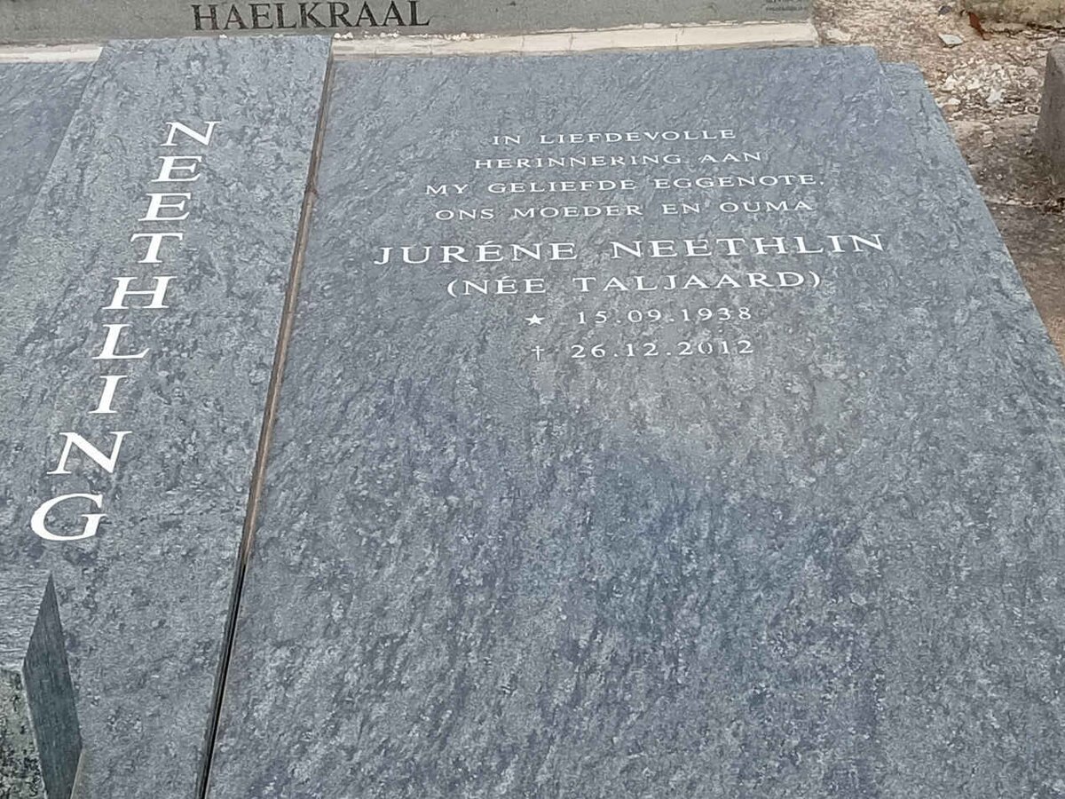NEETHLING Jurene nee TALJAARD 1938-2012