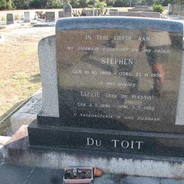 TOIT Stephen, du 1889-1958 &amp; Lizzie DU PLESSIS 1896-1982