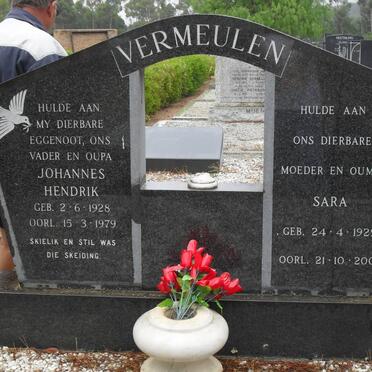 VERMEULEN Johannes Hendrik 1928-1979 &amp; Sara 1929-2001