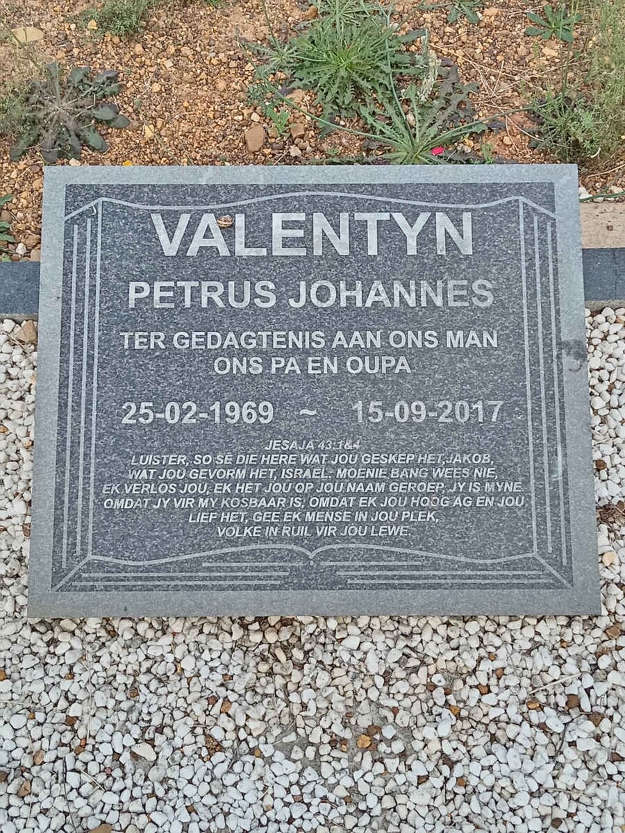 VALENTYN Petrus Johannes 1969-2017