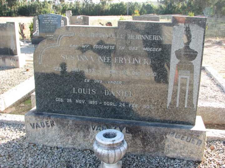 ZYL Louis Daniel, van 1895-1955 &amp; Susanna FRYLINCK 1897-1950