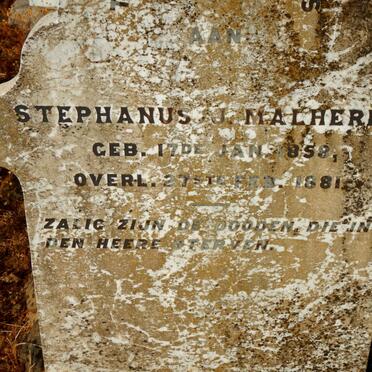 MALHERBE Stephanus J. 1858-1881
