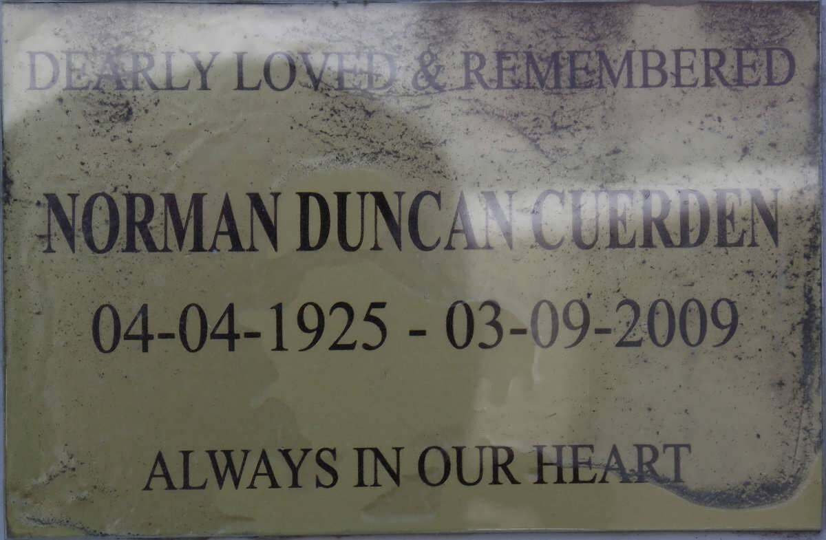 CUERDEN Norman Duncan 1925-2009