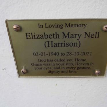 NELL Elizabeth Mary nee HARRISON 1940-2021