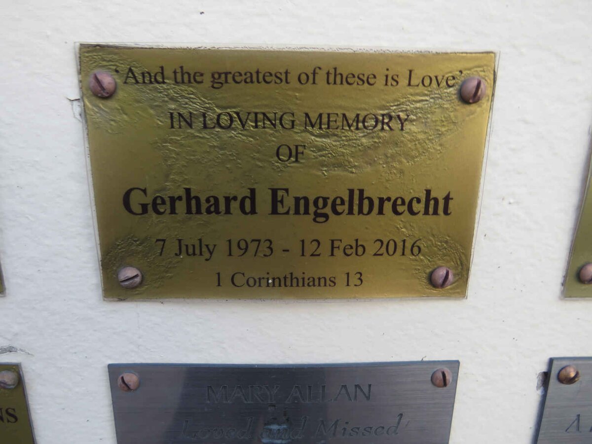ENGELBRECHT Gerhard 1973-2016