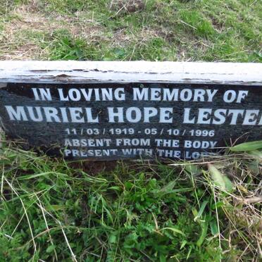 LESTER Muriel Hope 1919-1996