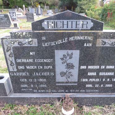 RICHTER Gabriel Jacobus 1908-1985 &amp; Anna Susanna PEPLER 1916-2005