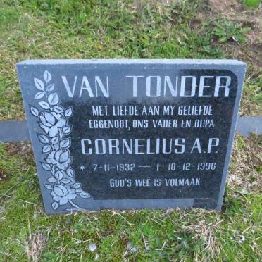 TONDER Cornelius A.P., van 1932-1996