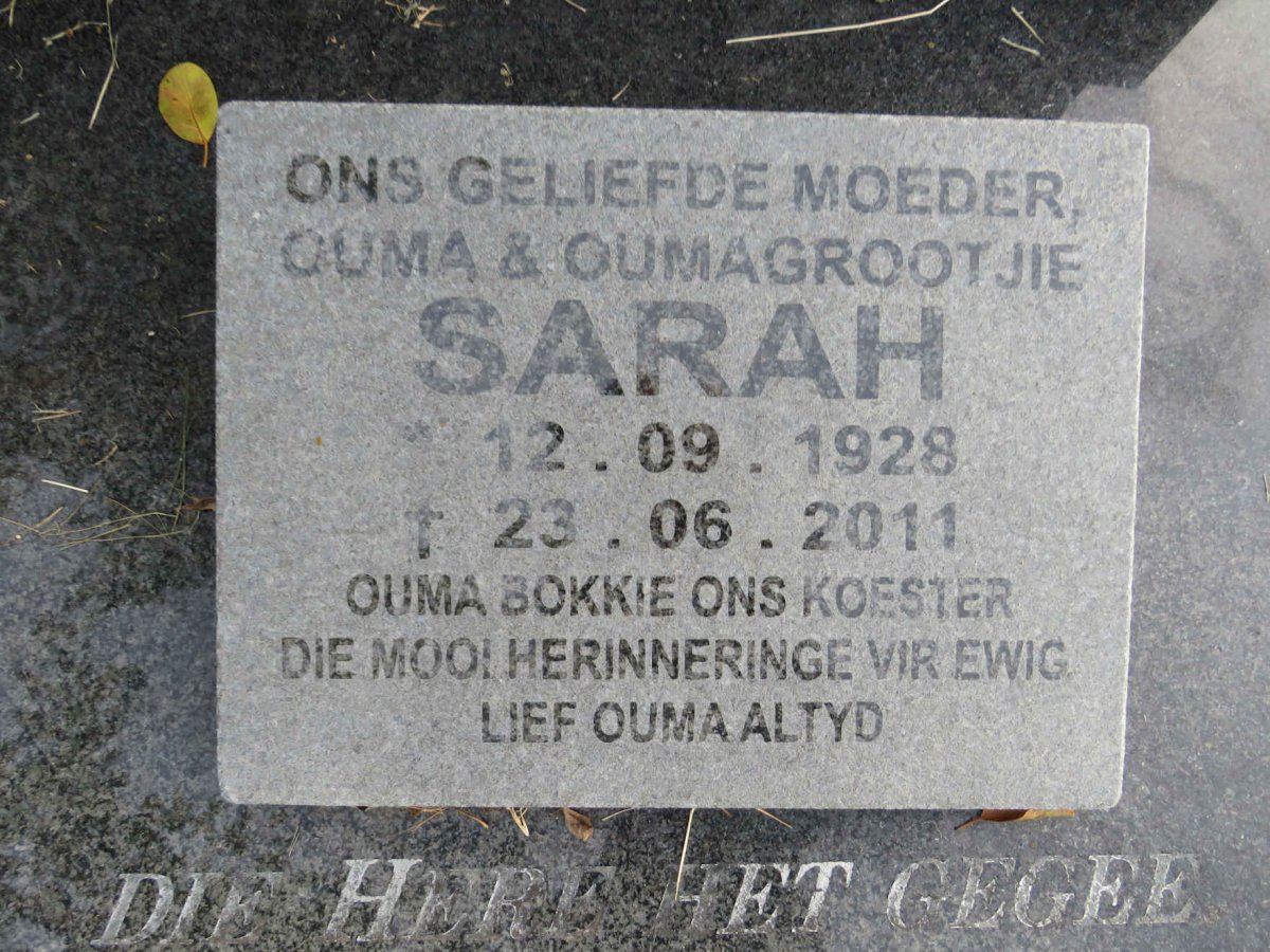 KLEYN Sarah 1928-2011