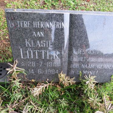LOTTER Klasie 1919-1994