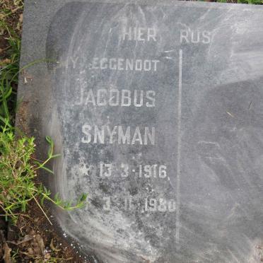 SNYMAN Jacobus 1916-1980