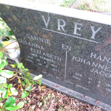 VREY Hans Johannes Jacobus 1909-1989 &amp; Susanna Elizabeth STANDER 1912-1977