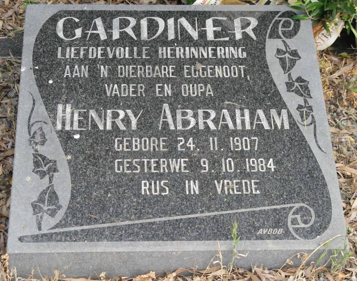 GARDINER Henry Abraham 1907-1984