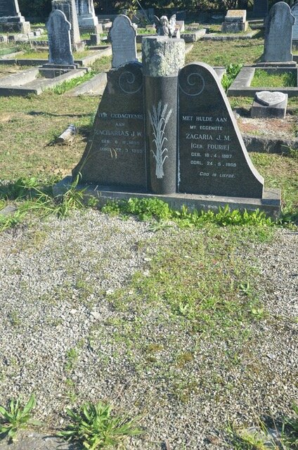 ? Zacharias J.W. 18?9-19?5 & Zagaria FOURIE J.M. 1897-1968