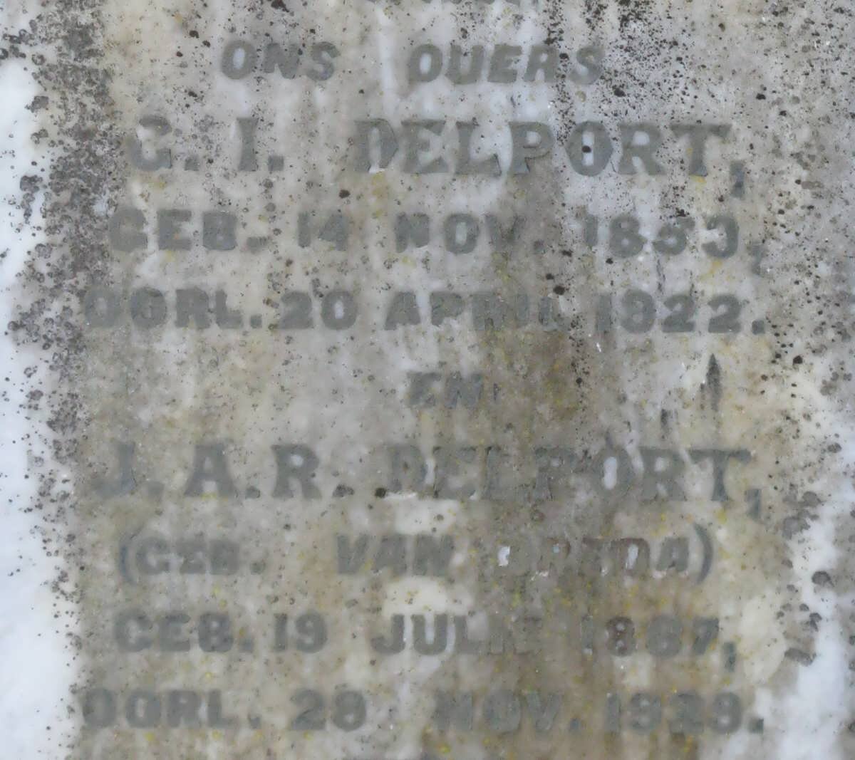 DELPORT G.I. 18??-1922 &amp; J.A.R. VAN BREDA 1887-1939