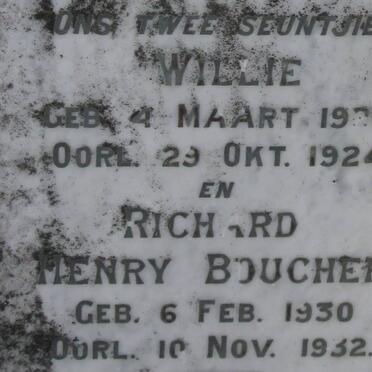 BOUCHER Willie 1924-1924 :: BOUCHER Richard Henry 1930-1932