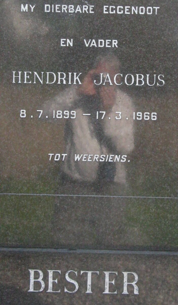 BESTER Hendrik Jacobus 1899-1966