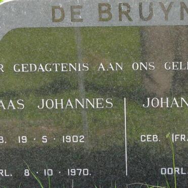 BRUYN Nicolaas Johannes, de 1902-1970 &amp; Johanna Hendrika FRANKEN 1905-1979