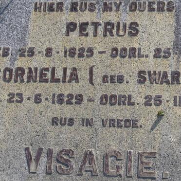 VISAGIE Petrus 1825-1901 &amp; Cornelia SWARTS 1829-1899