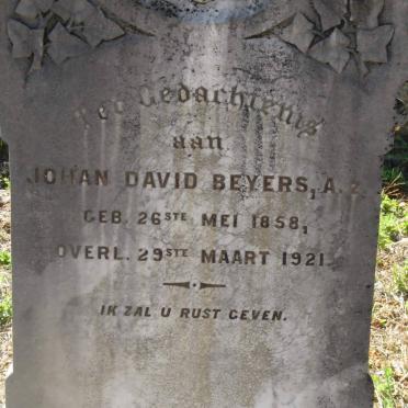 BEYERS Johan David 1858-1921