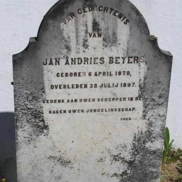 BEYERS Jan Andries 1870-1897