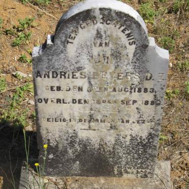 BEYERS Jan Andries 1883-1883