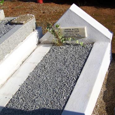 ROUX Louesa Alitta Fredrieka nee DU PLISSES 1824-1896