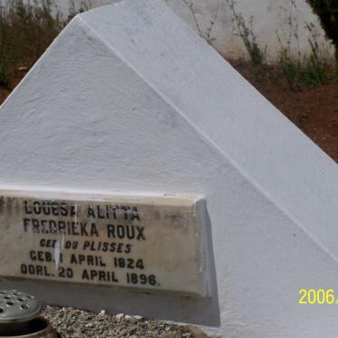 ROUX Louesa Alitta Fredrieka nee DU PLISSES 1824-1896