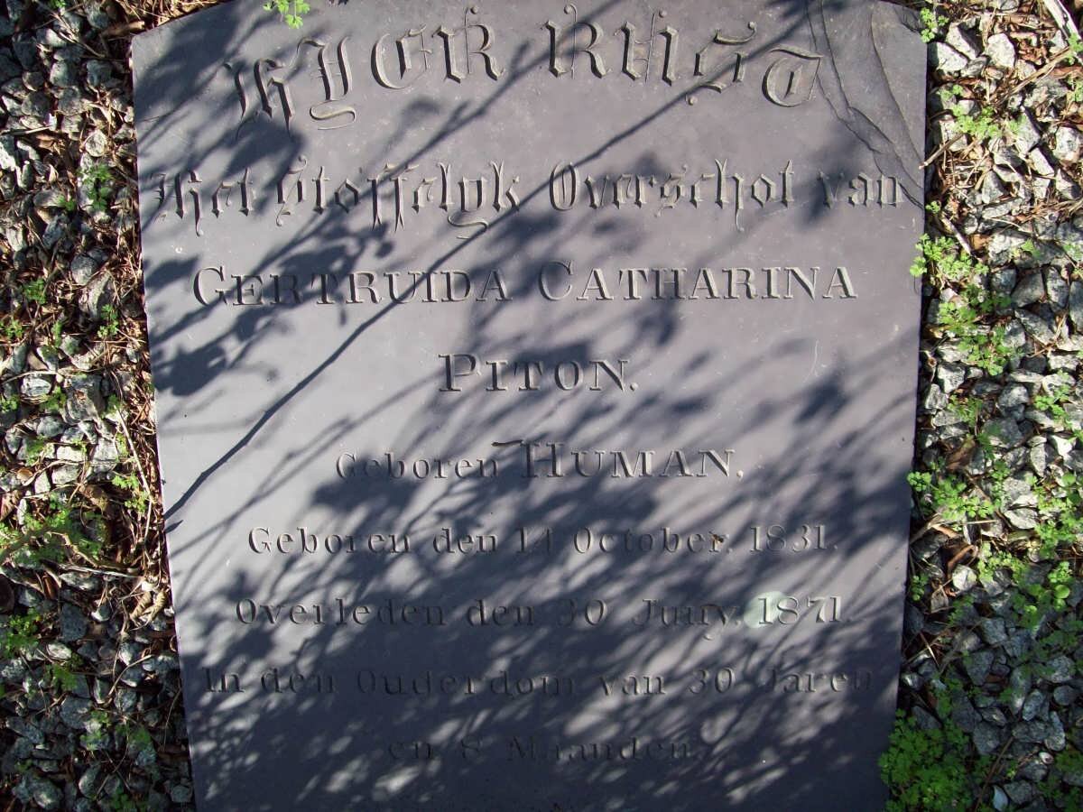 PITON Gertruida Catharina nee HUMAN 1837-1871