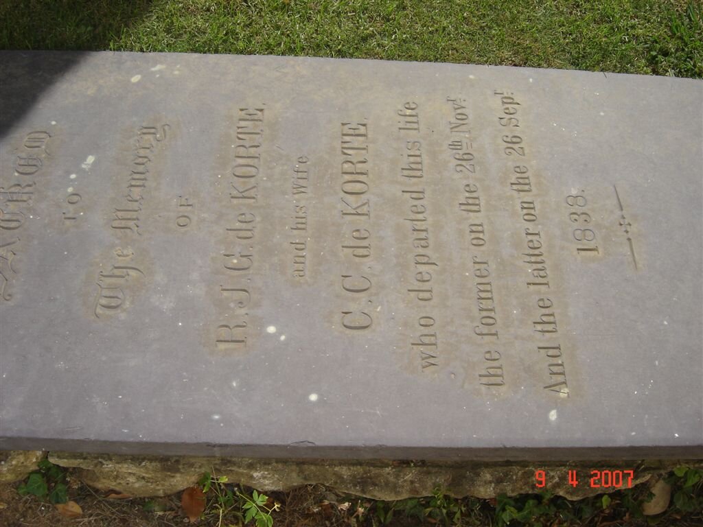 KORTE R.J.G., de -1838 &amp; C.C. -1838