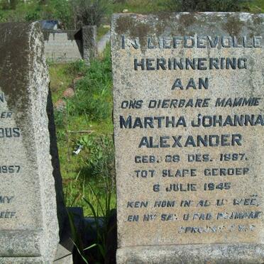 ALEXANDER Martha Johanna 1887-1945